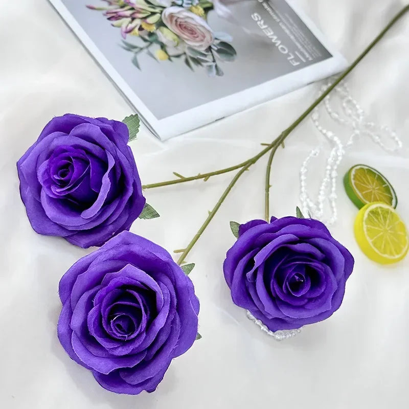 branches de roses artificielles en soie pour décoration élégante - vue 34 sur 40