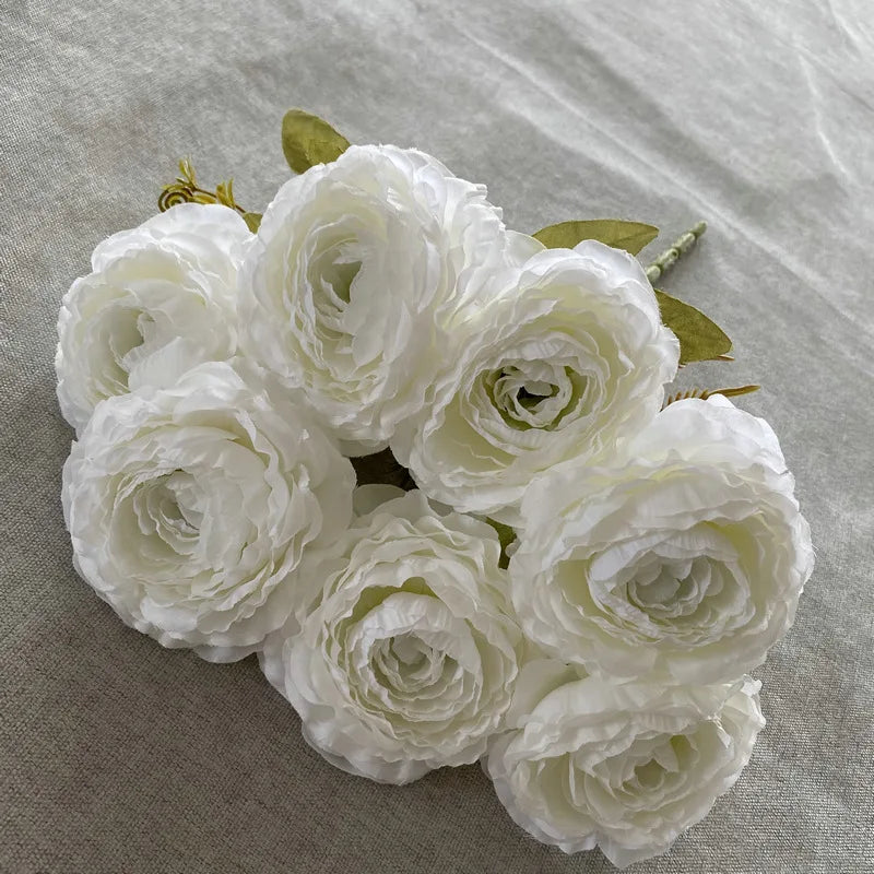 bouquet de pivoines artificielles en soie pour décoration florale - vue 13 sur 17