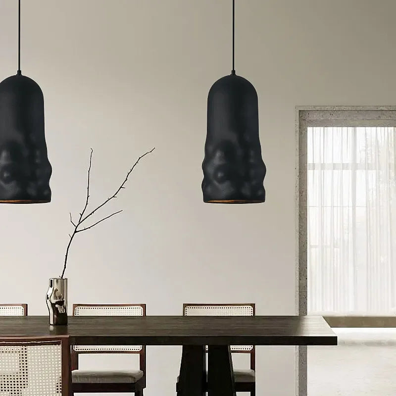 Nordic Wabi Sabi Dining Room Pendant Lights French Creamy Wind Loft Bedroom Cafe Chandelier Lamp Bar Table LED Home Decor Lamps - vue 3 sur 10