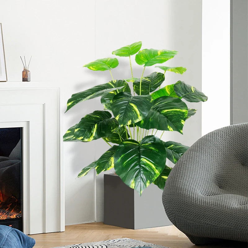 plantes artificielles grandes feuilles monstera pour décoration intérieure - vue 5 sur 7