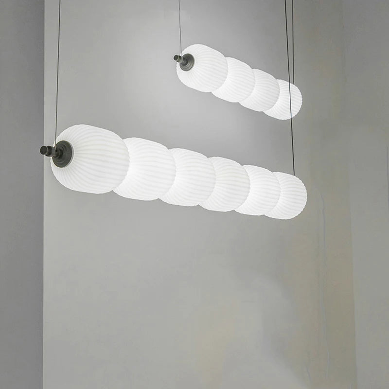 Nordic Designer Living Room Pendant Lamps White Long Droplight For Dining Table Bedroom Bar Lighting Gourd Ceiling Hanging Light - vue 2 sur 9