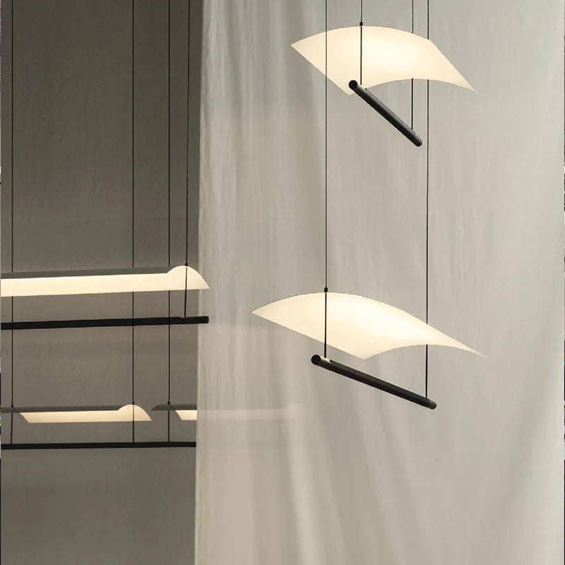 Modern minimalist designer chandelier for interior and decor - vue 5 sur 12