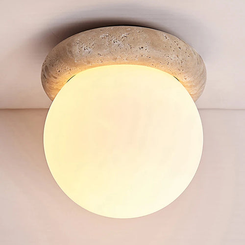 plafonnier wabi sabi japon décoration industrielle led travertin