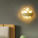 Modern minimalist luxury feather LED wall light
