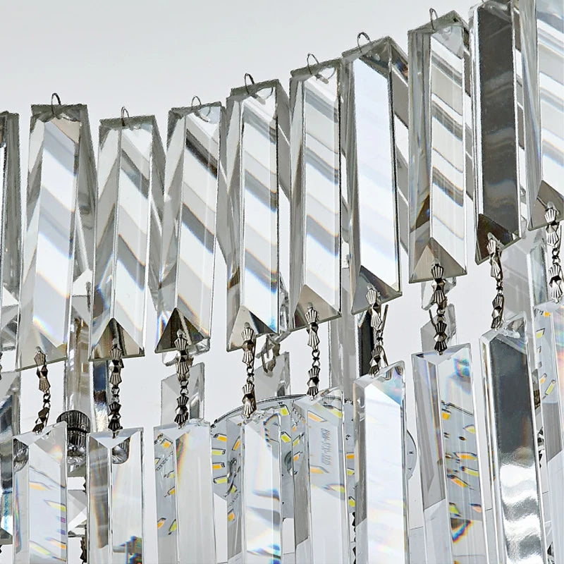 Plafonnier Led en cristal de luxe au design moderne - vue 7 sur 9