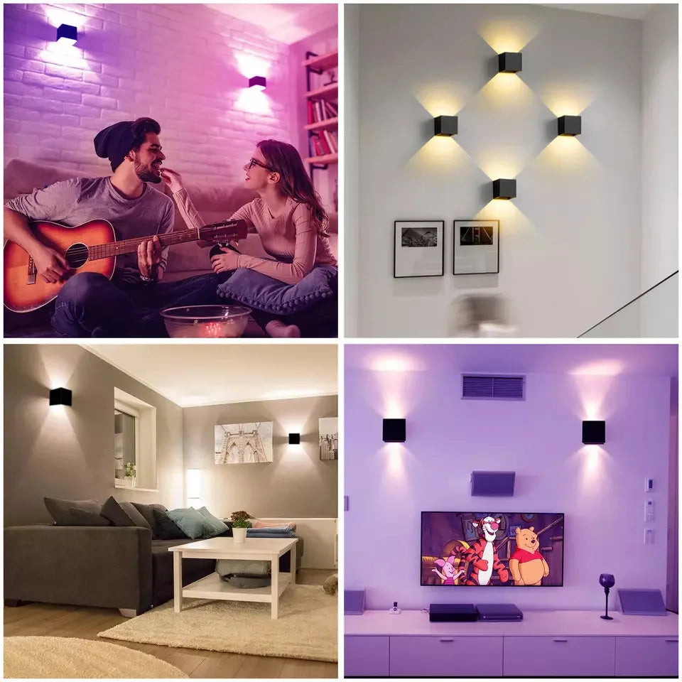 applique murale extérieure intelligente avec lumière rgb et cct - vue 7 sur 10