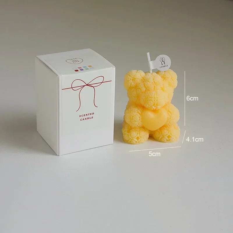 bougie ours en cire de soja parfumée pour détente - vue 12 sur 13