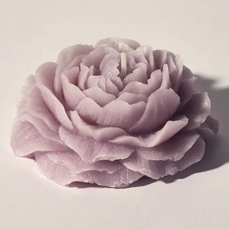 bougie parfumée fleur de pivoine en cire de soja décorative - vue 9 sur 10