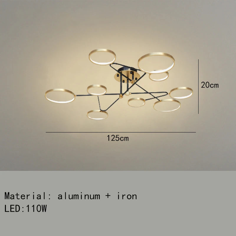 Minimalist LED ceiling light with 3 colour temperatures decorative indoor fixture - vue 29 sur 30