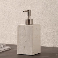 Ahunderjiaz Wabi-Sabi Style Push Bottle, Marble Shower Gel Dispenser Bottle, Light Luxury Bathroom Tabletop Decoration, Home Dec
