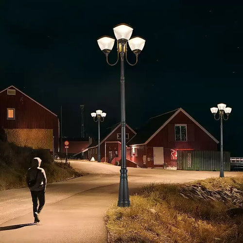 Modern garden lamp posts for decorative outdoor waterproof lighting - vue 3 sur 8