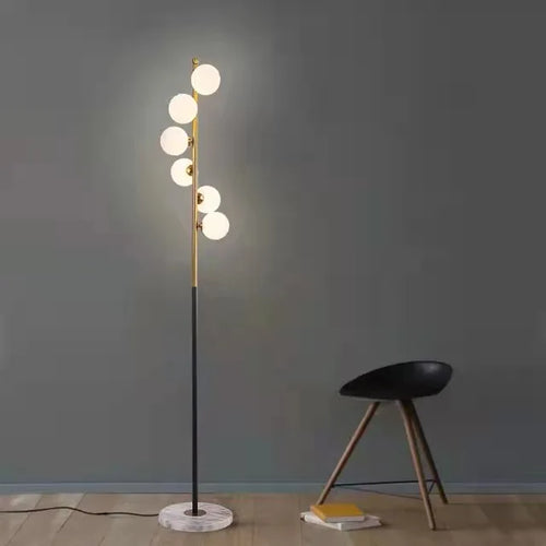 Lampadaire nordique Simple avec boule de verre - vue 4 sur 6
