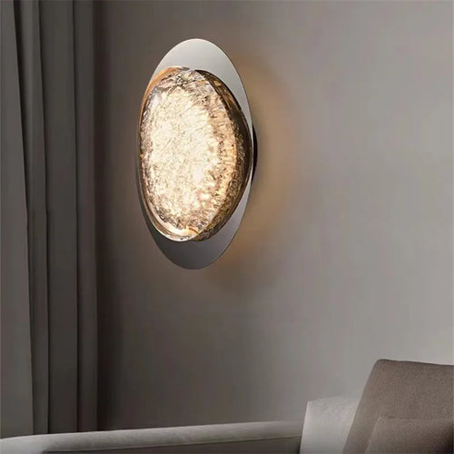 applique murale en cristal de luxe avec lumière led - vue 4 sur 9