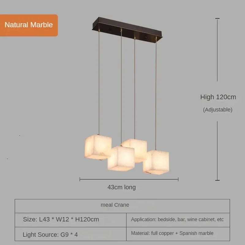 lustre en marbre espagnol style chinois minimaliste pour intérieur élégant - vue 14 sur 15