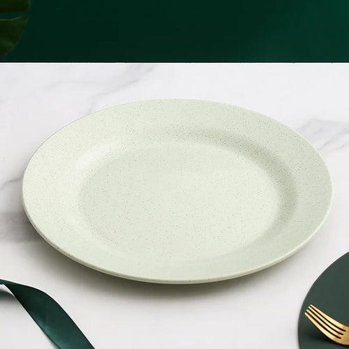 Assiettes rondes style nordique plastique leger reutilisable