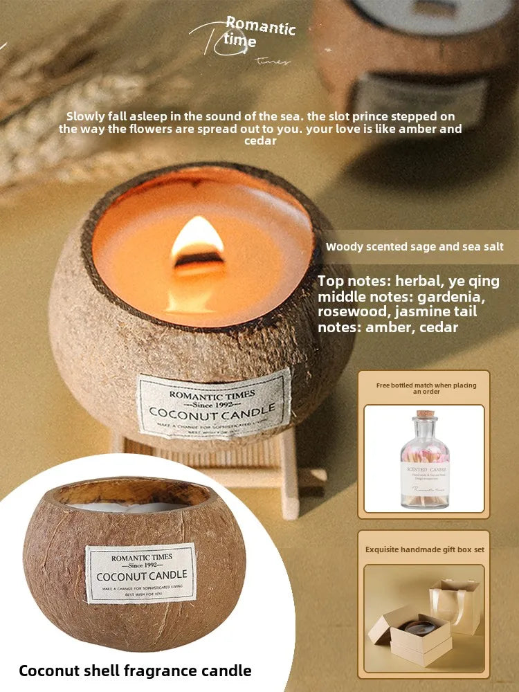 coffret cadeau bougie parfumée noix de coco souvenir de noël - vue 12 sur 20