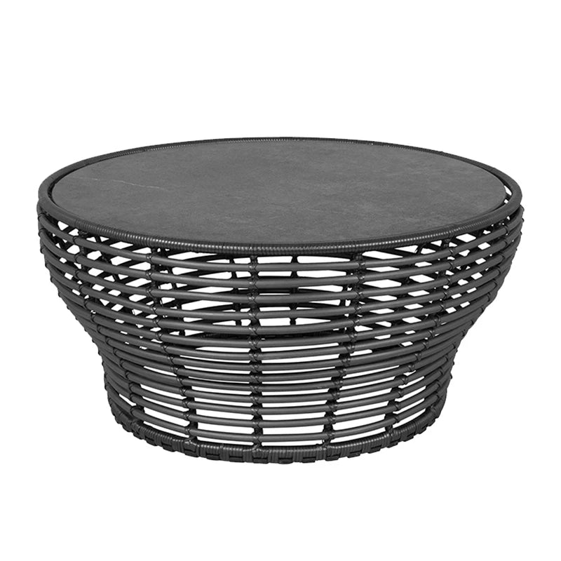canapé extérieur en teck avec table basse et lit - vue 24 sur 24