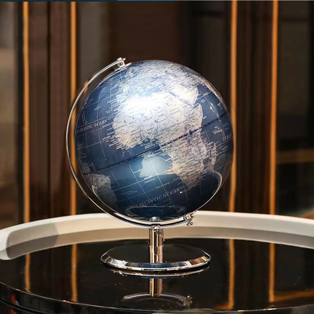 globe rotatif en métal style européen ornement créatif de luxe - vue 5 sur 8