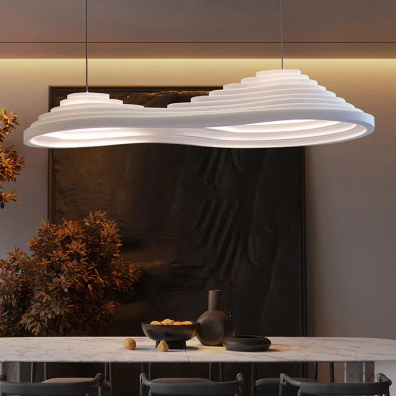 Minimalist Nordic wabi-sabi LED pendant light - vue 5 sur 13