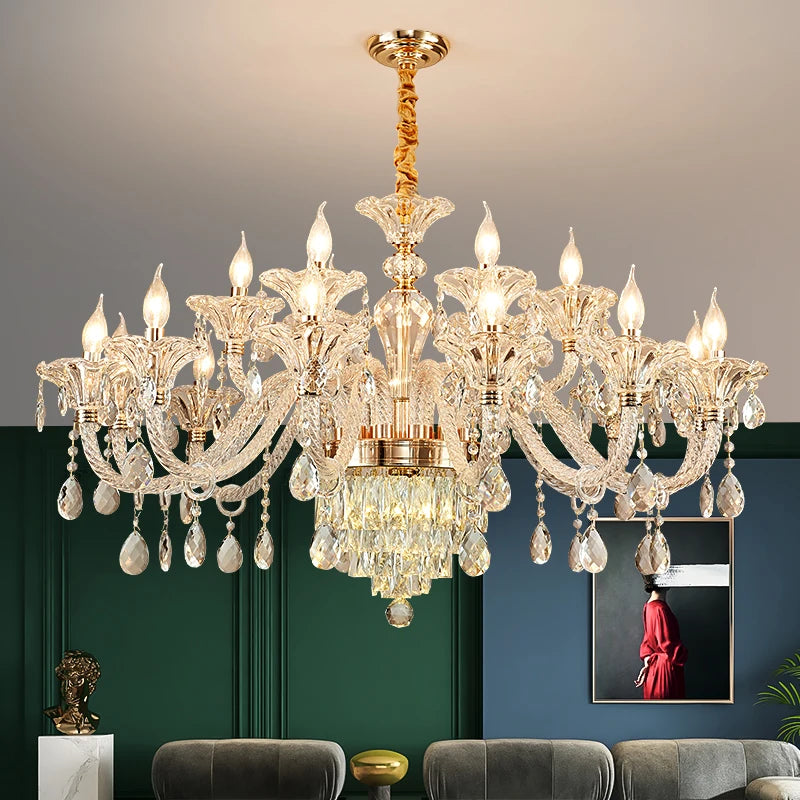 lustre en cristal design pour un éclairage élégant et raffiné - vue 5 sur 16