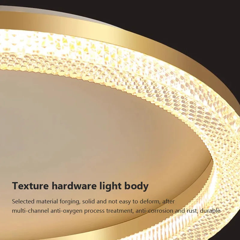 plafonnier led rond ou carré nordique pour décoration de luxe - vue 7 sur 14