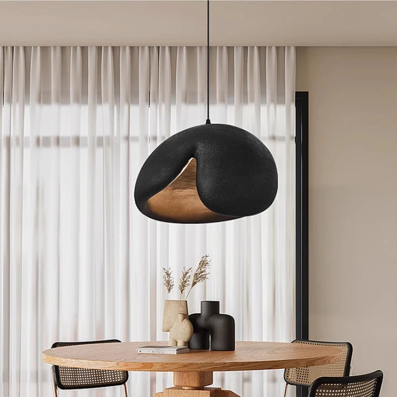 Nordic minimalist wabi sabi LED pendant light - vue 5 sur 10