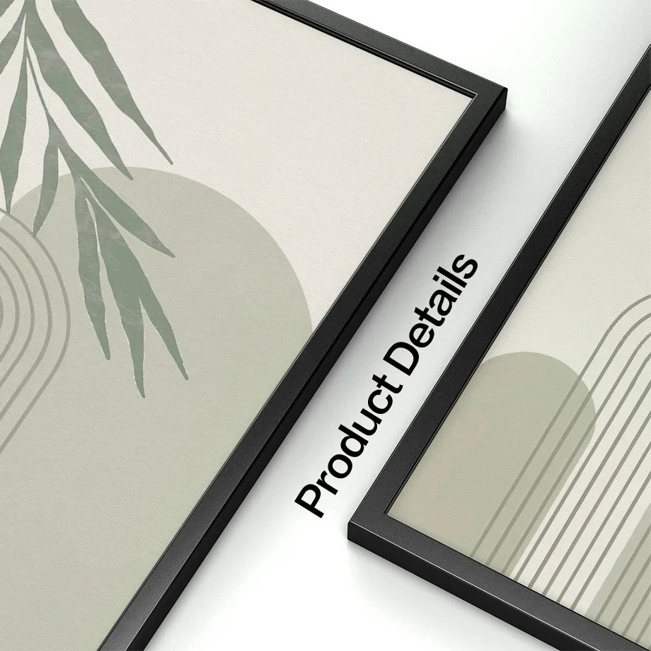 plante géométrique abstraite art mural boho pour décoration intérieure - vue 5 sur 15