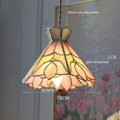 suspension fleur verre cuivre nordique moderne led iwhd europe syle - vue 11 sur 26