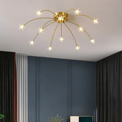 Modern minimalist nordic chandelier creative LED lighting - vue 6 sur 14