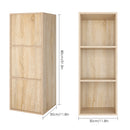 Getone Small Bookcase, White Bookshelf, 3 Cubes Storage Unit, Living Room Bookcase Wooden 30x30x80cm