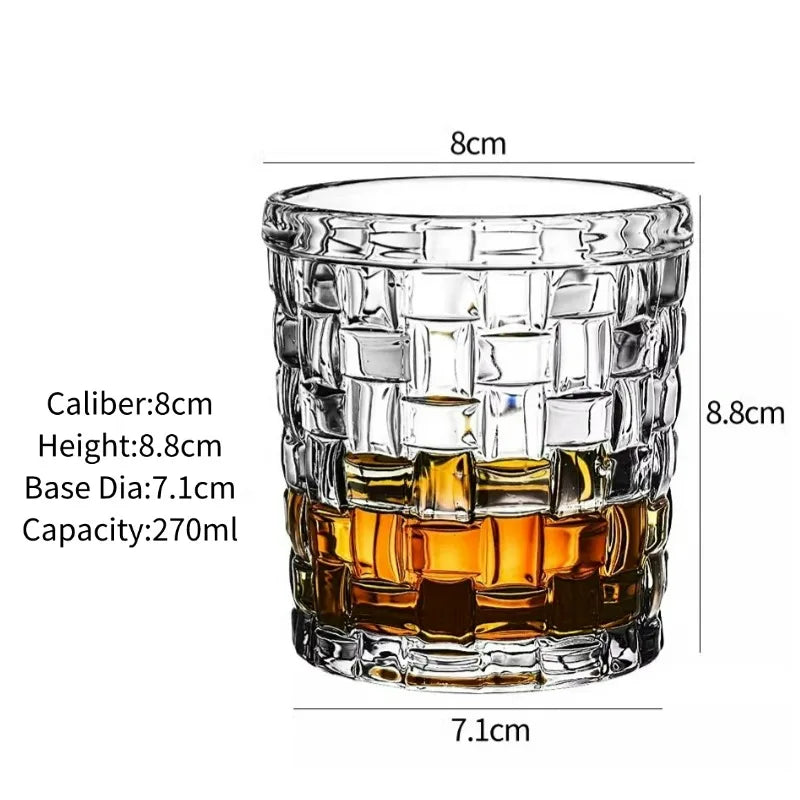Verres whisky gravés style old fashioned motif élégant