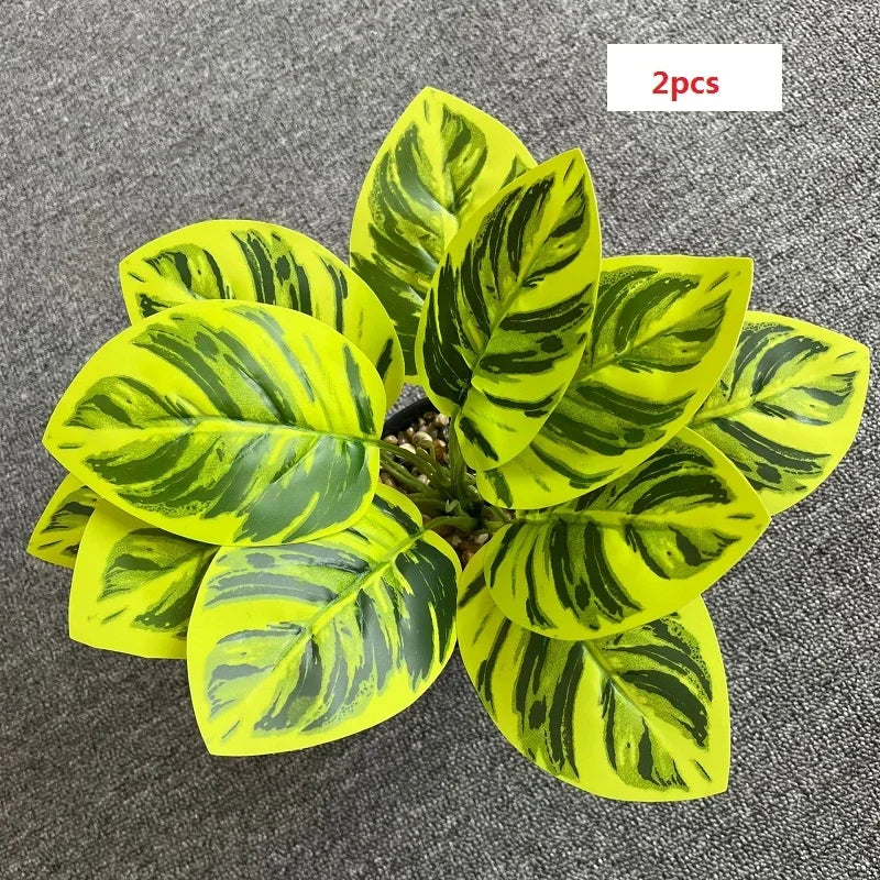 feuilles de phénix artificielles décoration verte en plastique - vue 22 sur 40