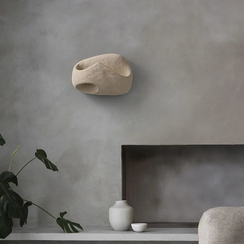 applique murale nordique wabi sabi en ciment design créatif pour décoration - vue 6 sur 14