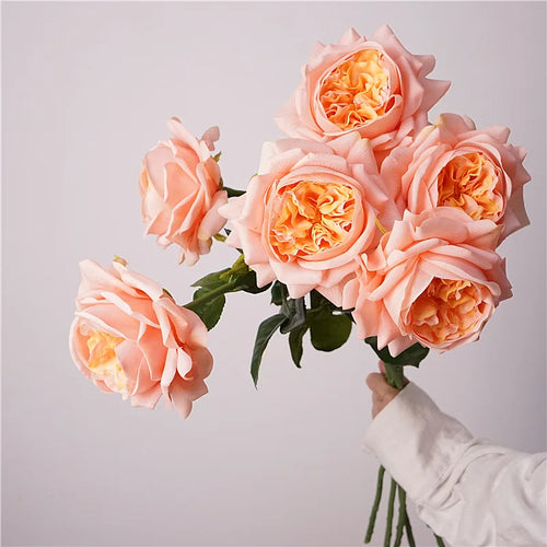 bouquet de fleurs artificielles roses pour décoration et événements - vue 4 sur 14