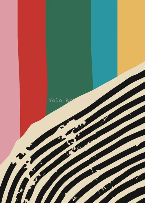 Abstract colourful canvas print decorative wall art