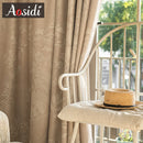 Rideau occultant motif feuilles style moderne chambre salon