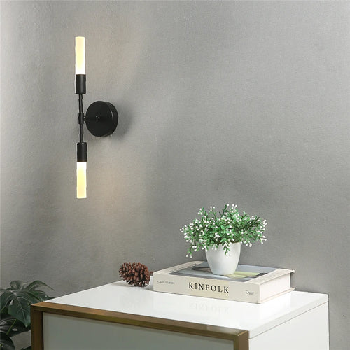 applique murale modernes minimalistes en verre 2 têtes