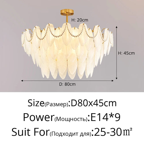 lustre rétro en plumes pour une ambiance romantique et luxueuse