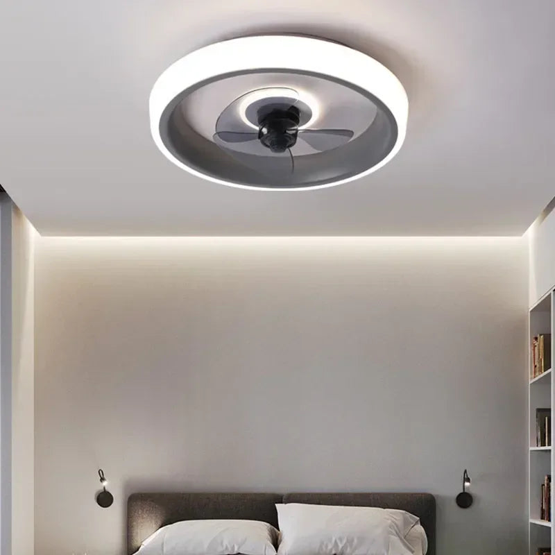 ventilateur silencieux avec lames invisibles et éclairage intégré - vue 3 sur 12
