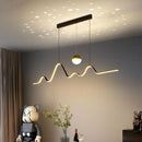 Minimalist Nordic chandelier with creative starry sky lighting