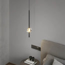 Minimalist pendant light with cube crystal decor