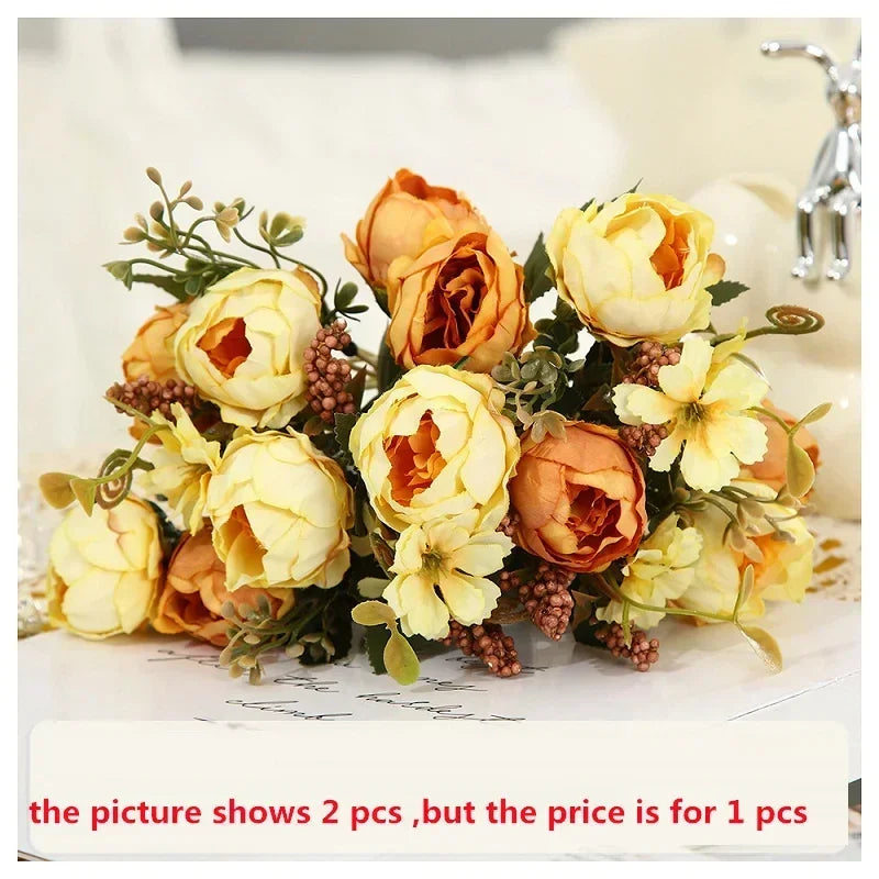 bouquet de pivoines artificielles pour décoration florale intérieure - vue 12 sur 12
