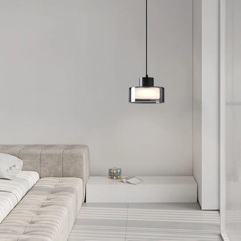 Suspension moderne créatif en verre led pour décoration maison
