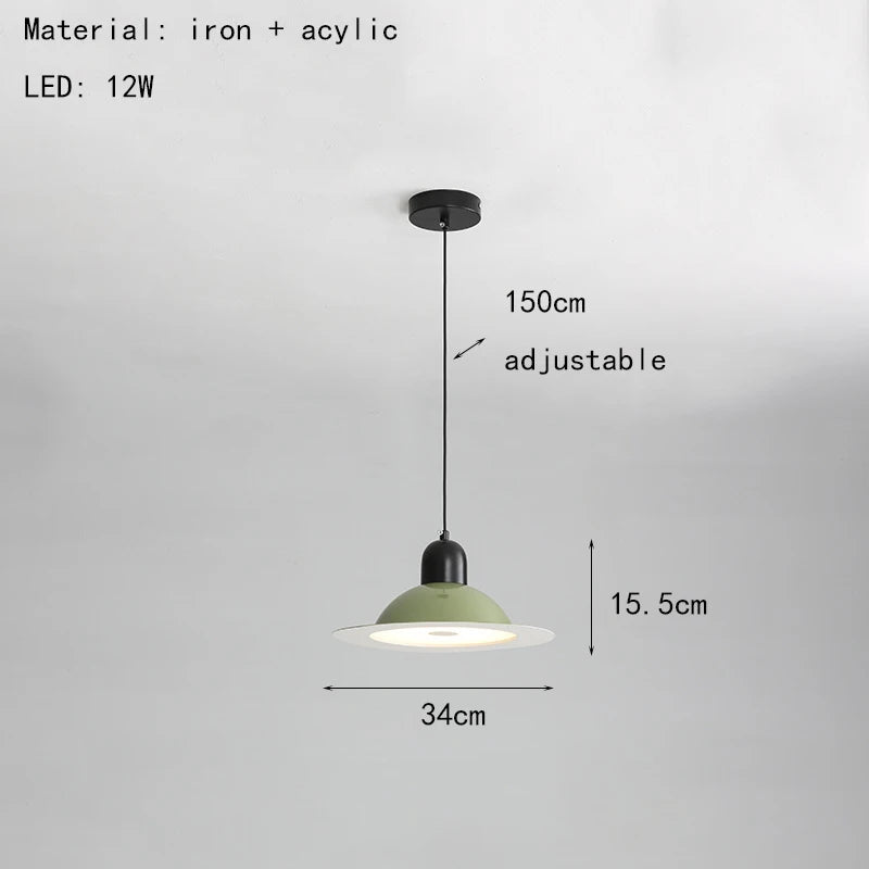 suspension led en métal avec lumière modifiable