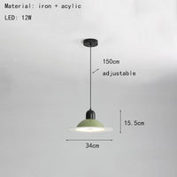 suspension led métal fil réglable lampe suspension
