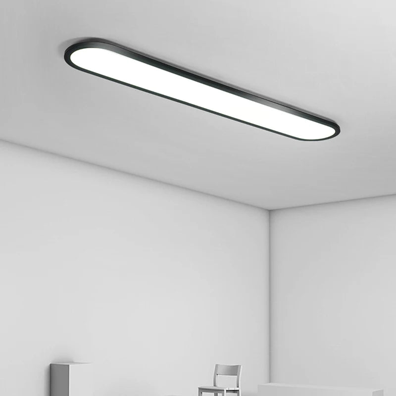 lustre led moderne simple restaurant nordique rectangulaire créatif - vue 5 sur 22
