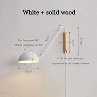 Minimalist Scandinavian swing arm decorative iron wall lamp