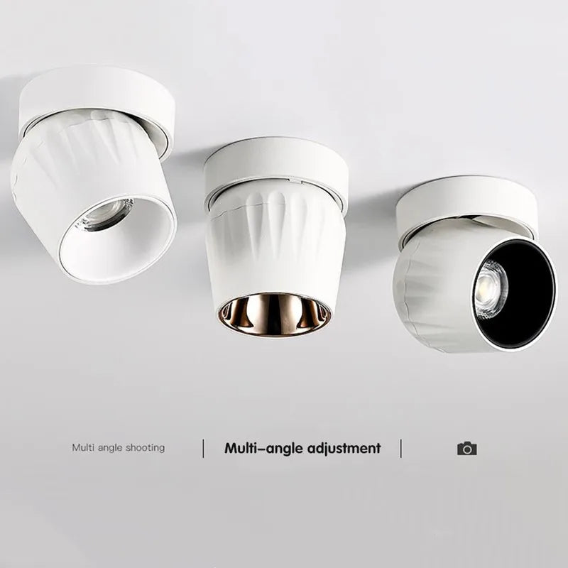 Spot Led pliables lampe Dimmable COB spots 15w Surface montée Downlight pour éclairage intérieur chambre LED lumières - vue 5 sur 11