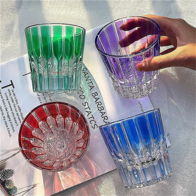 Verre whisky cocktail stries verticales design cristal 200ml - vue 4 sur 15