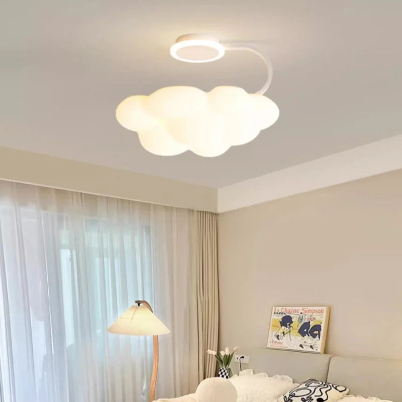 lustre romantique nuages pour chambre enfant décoration nordique - vue 6 sur 8